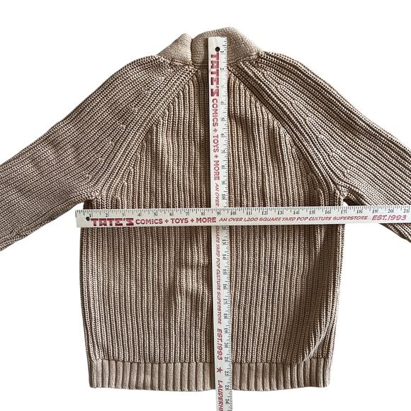 GAP Kids Chunky Knit Open Front Cardigan Beige XXL Cotton - Picture 8 of 11